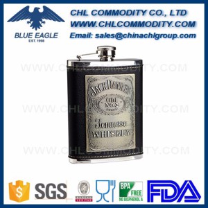 Stainless Steel 6oz Portable Embossed Hip Flask for Sale